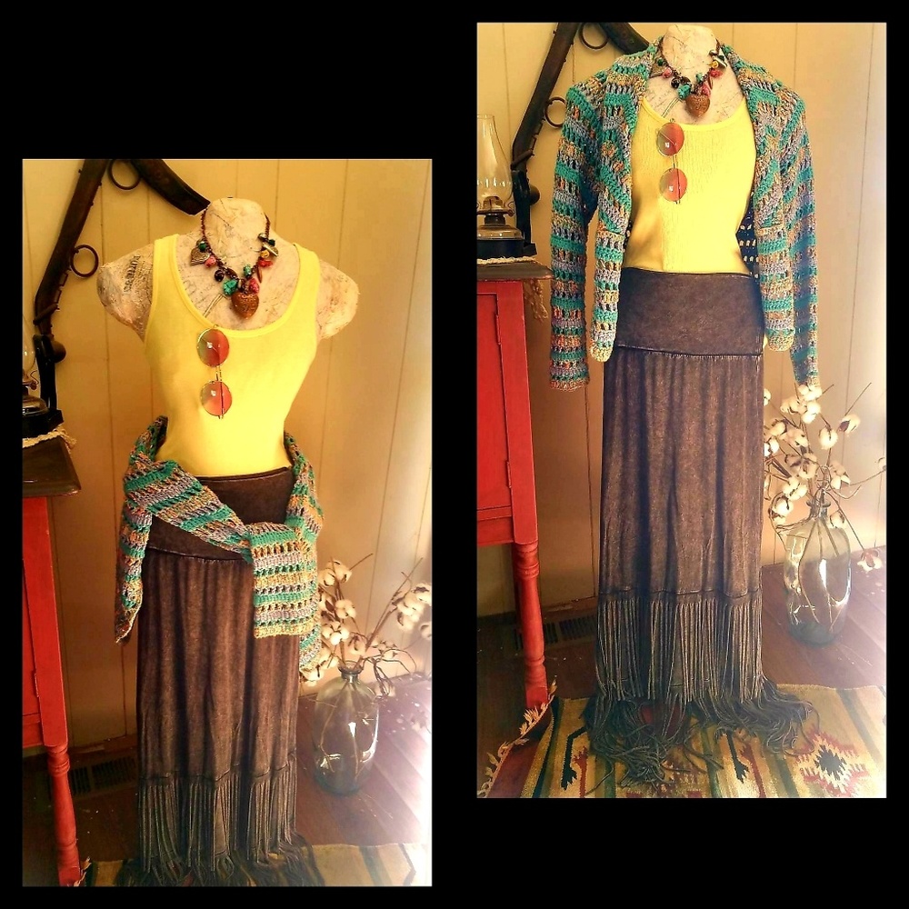 Hand Crocheted J Jill sweater